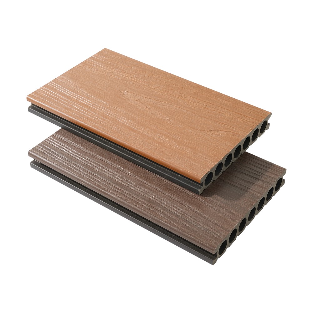 Decking WPC Tujuh Lubang Co-ekstrusi （Tekstur Kasar Satu Sisi）