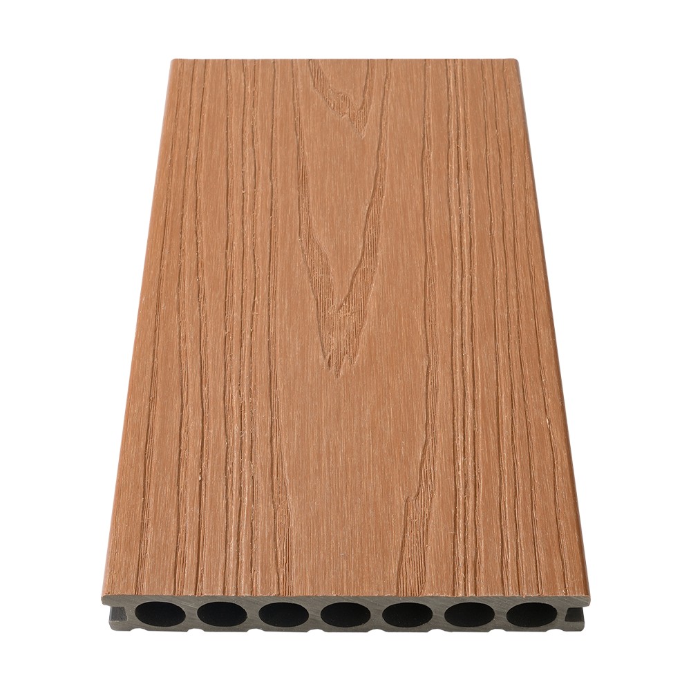 Decking WPC Tujuh Lubang Co-ekstrusi （Tekstur Kasar Satu Sisi）